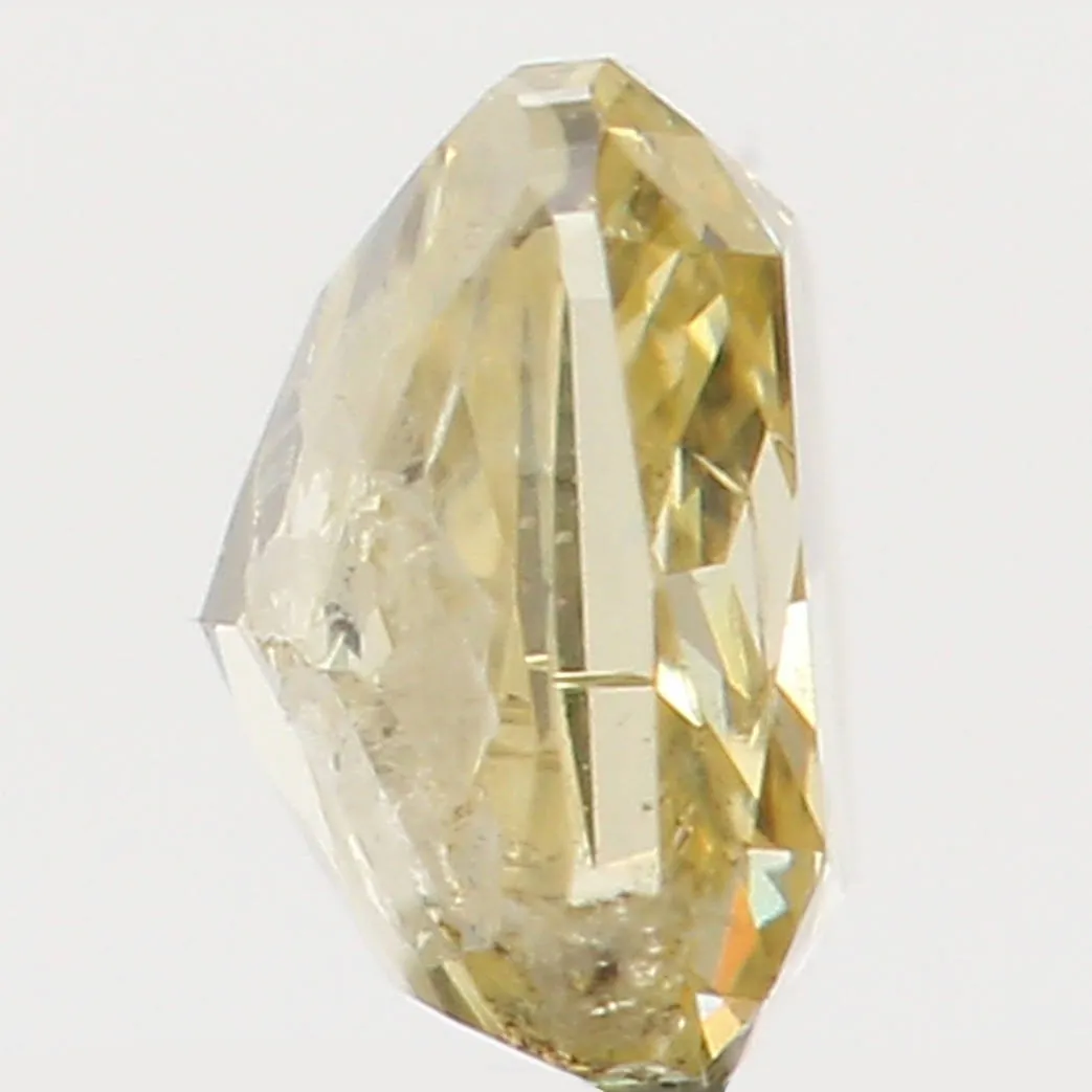 Natural Loose Diamond Cushion Yellow Color I1 Clarity 3.40 MM 0.22 Ct L5597