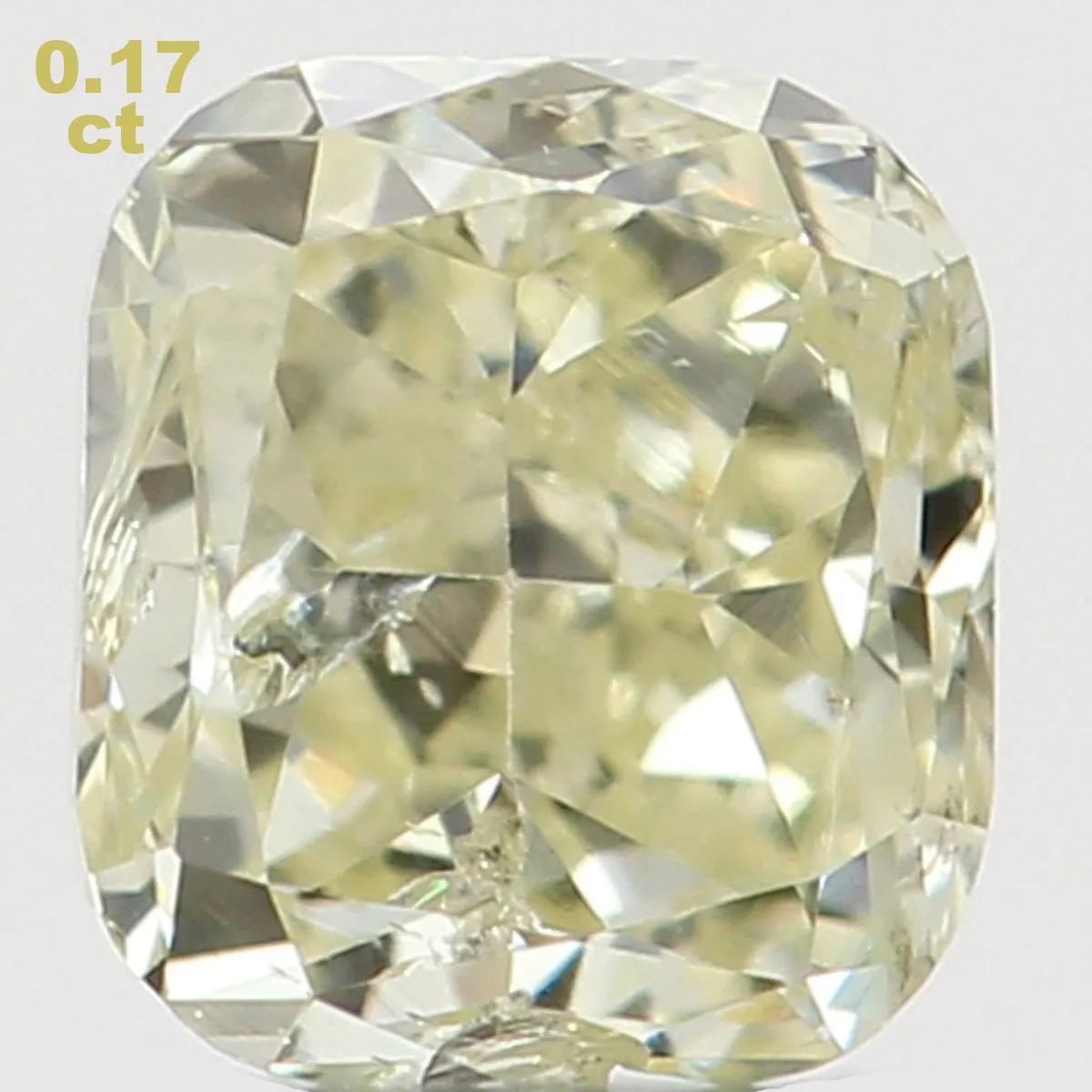 Natural Loose Diamond Cushion Yellow Color SI1 Clarity 3.30 MM 0.17 Ct L6465