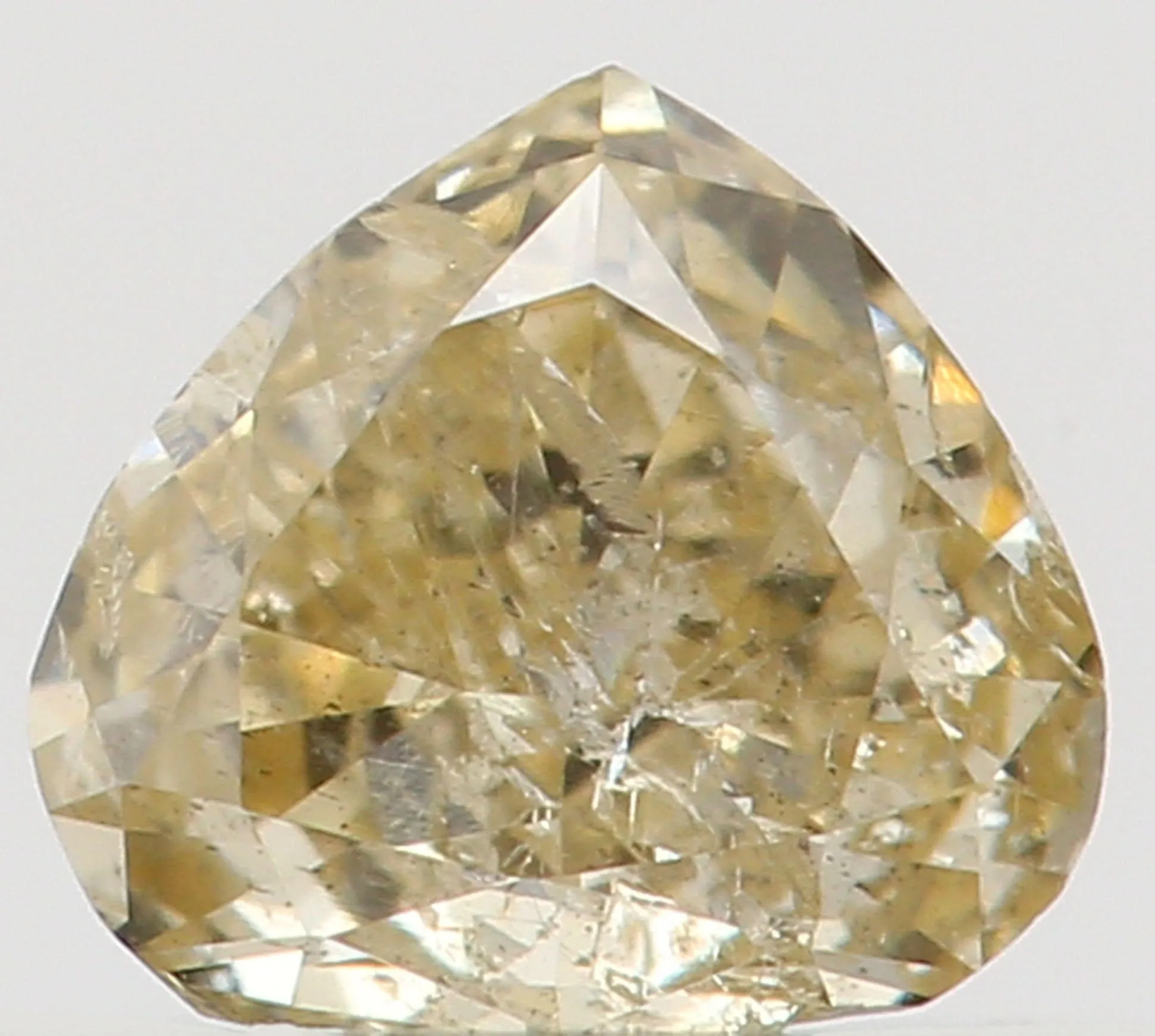 Natural Loose Diamond Heart Yellow Color I1 Clarity 3.80 MM 0.18 Ct L5529