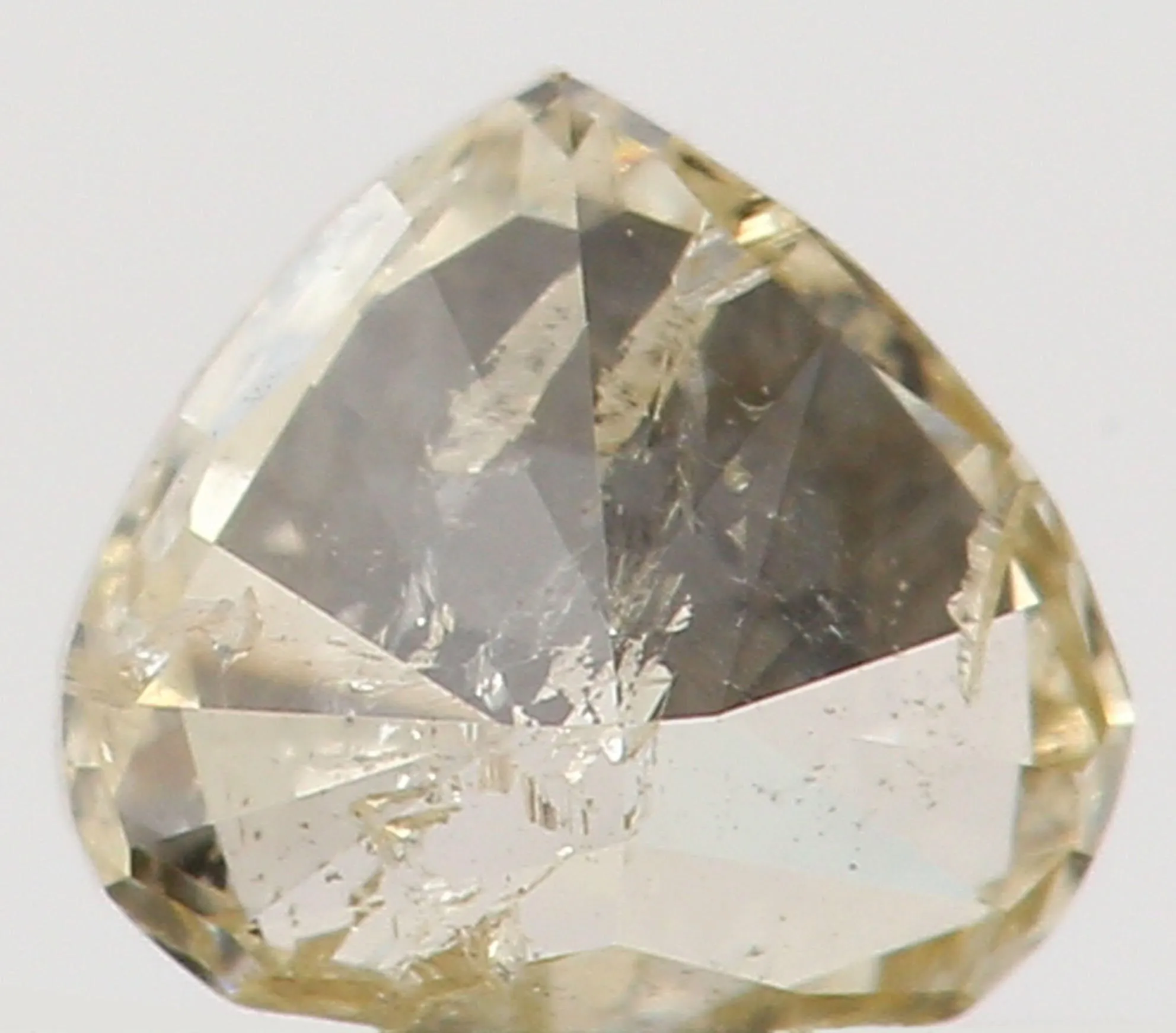 Natural Loose Diamond Heart Yellow Color I1 Clarity 3.80 MM 0.18 Ct L5529