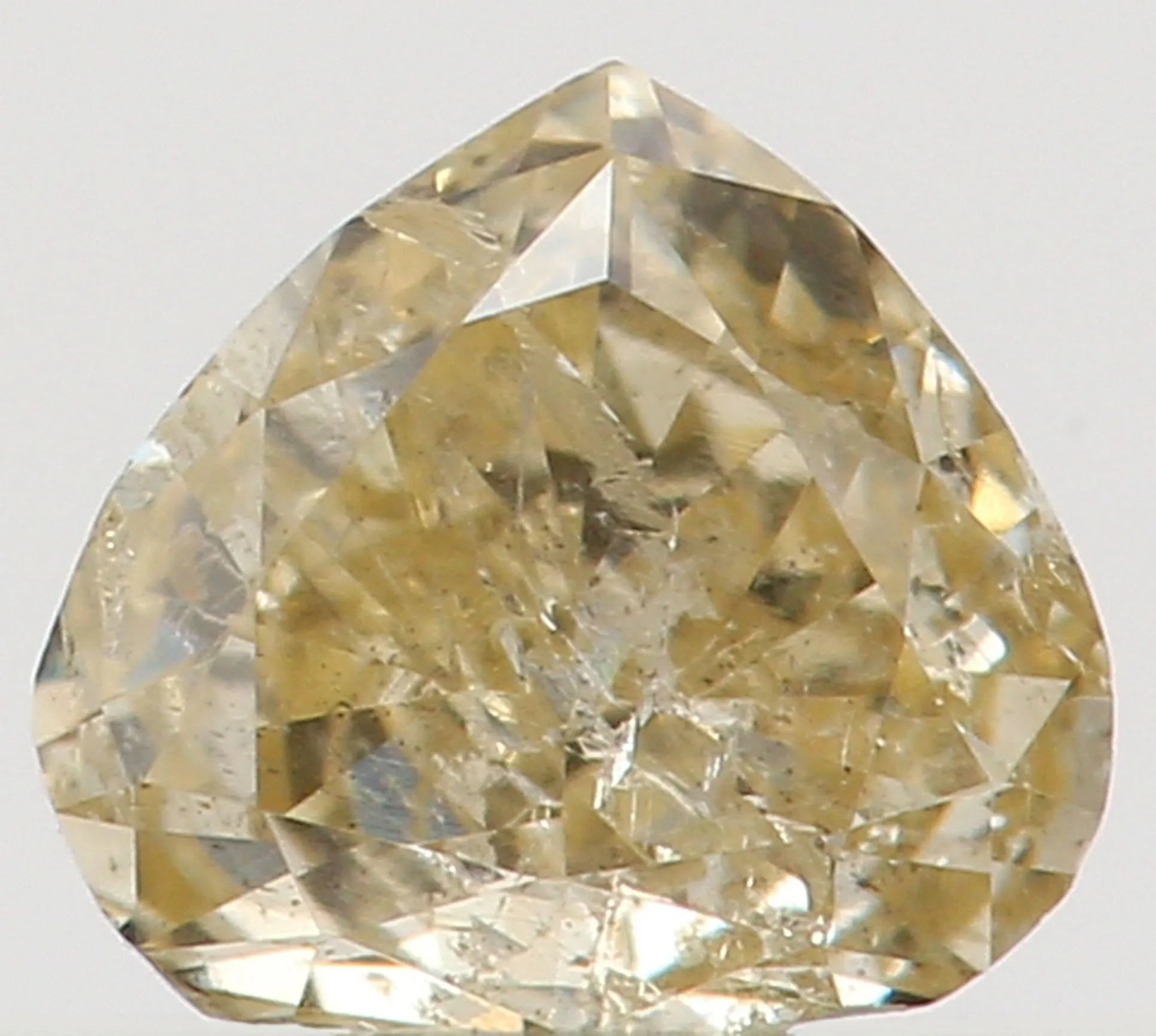 Natural Loose Diamond Heart Yellow Color I1 Clarity 3.80 MM 0.18 Ct L5529