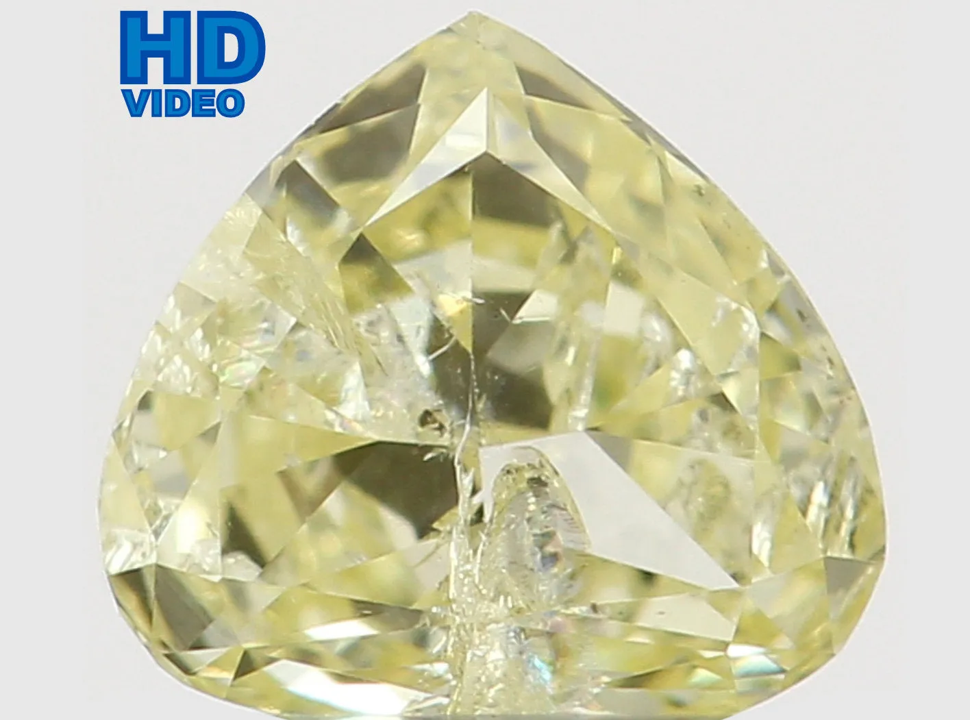 Natural Loose Diamond Heart Yellow Color SI2 Clarity 3.70 MM 0.22 Ct L6464