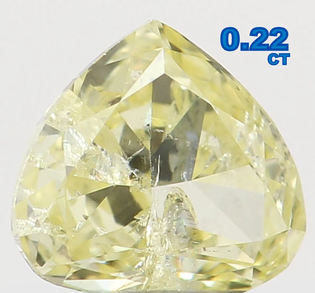 Natural Loose Diamond Heart Yellow Color SI2 Clarity 3.70 MM 0.22 Ct L6464