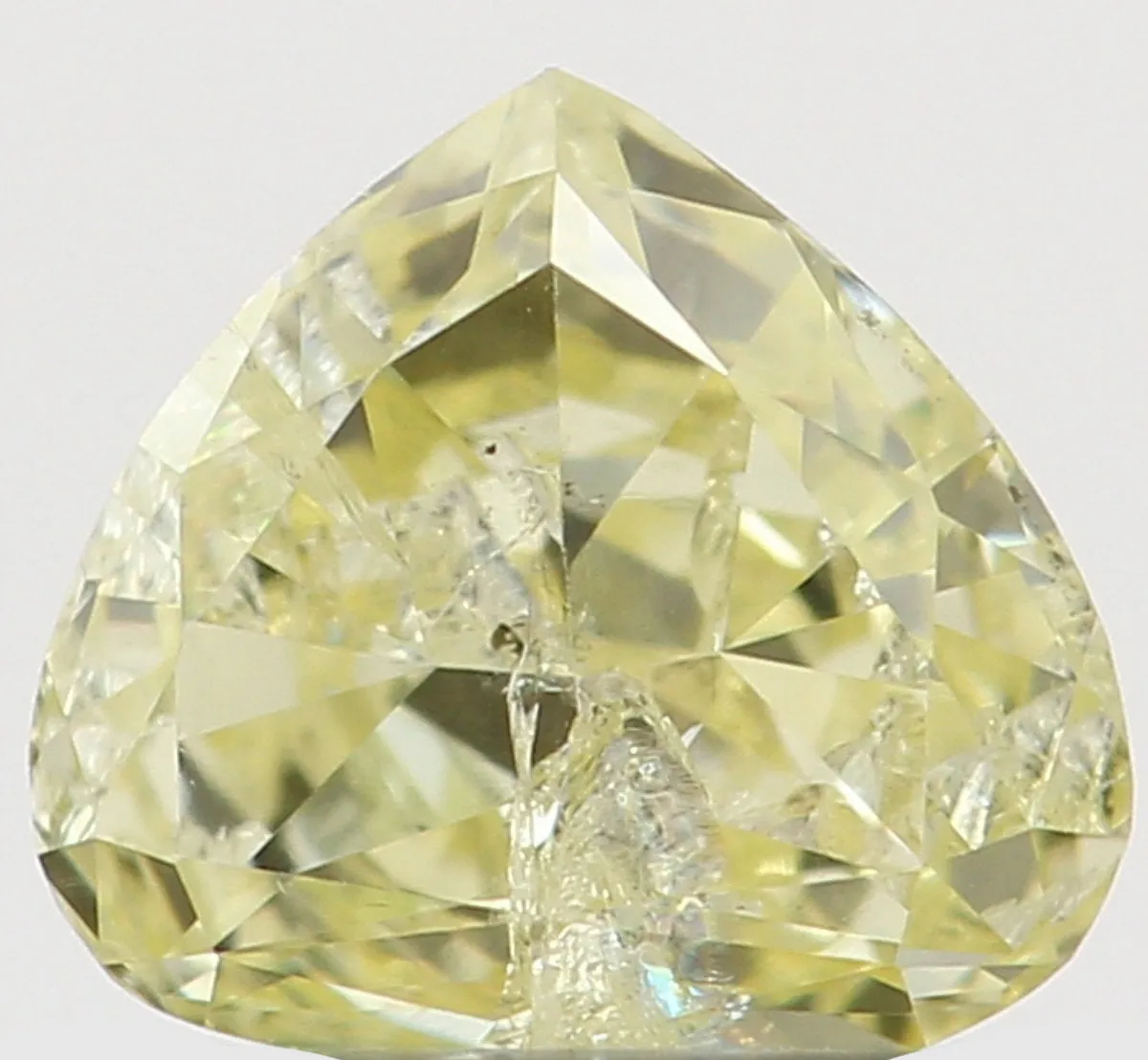 Natural Loose Diamond Heart Yellow Color SI2 Clarity 3.70 MM 0.22 Ct L6464