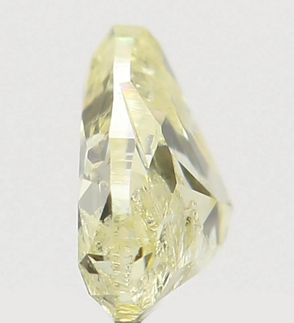 Natural Loose Diamond Heart Yellow Color SI2 Clarity 3.70 MM 0.22 Ct L6464