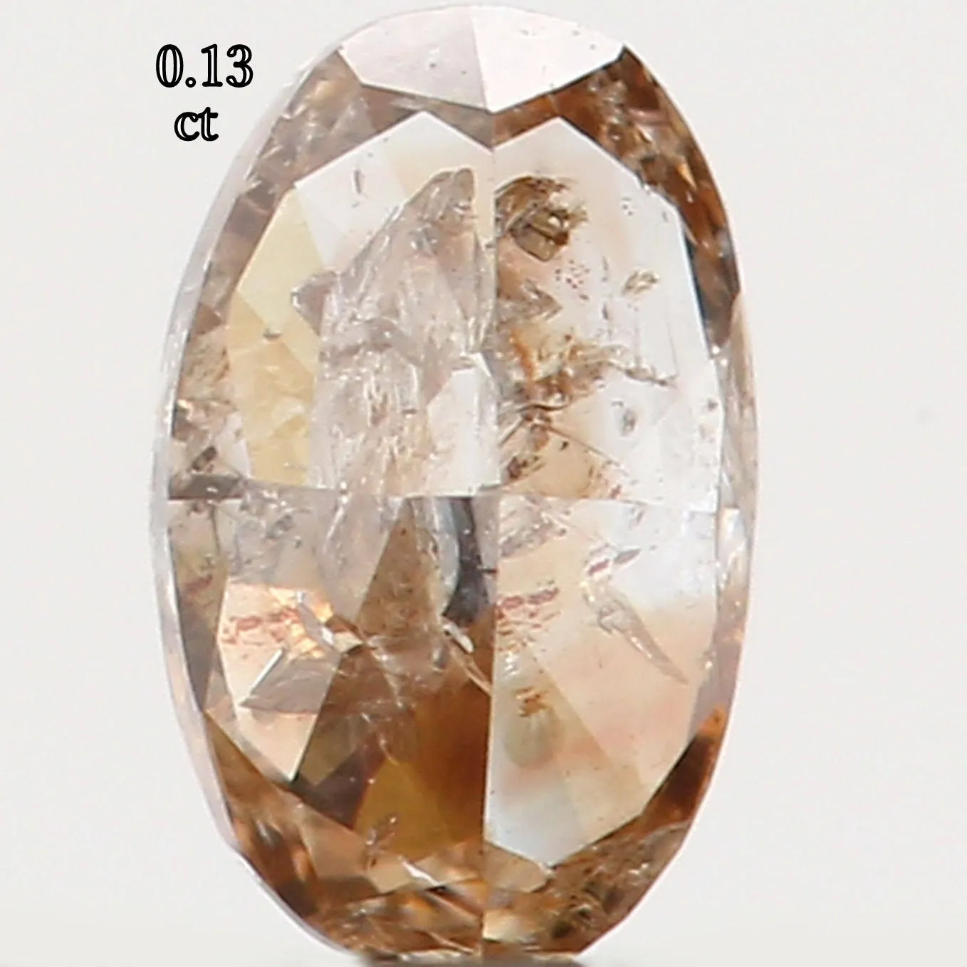 Natural Loose Diamond Oval Brown Color I2 Clarity 3.90 MM 0.13 Ct L5512