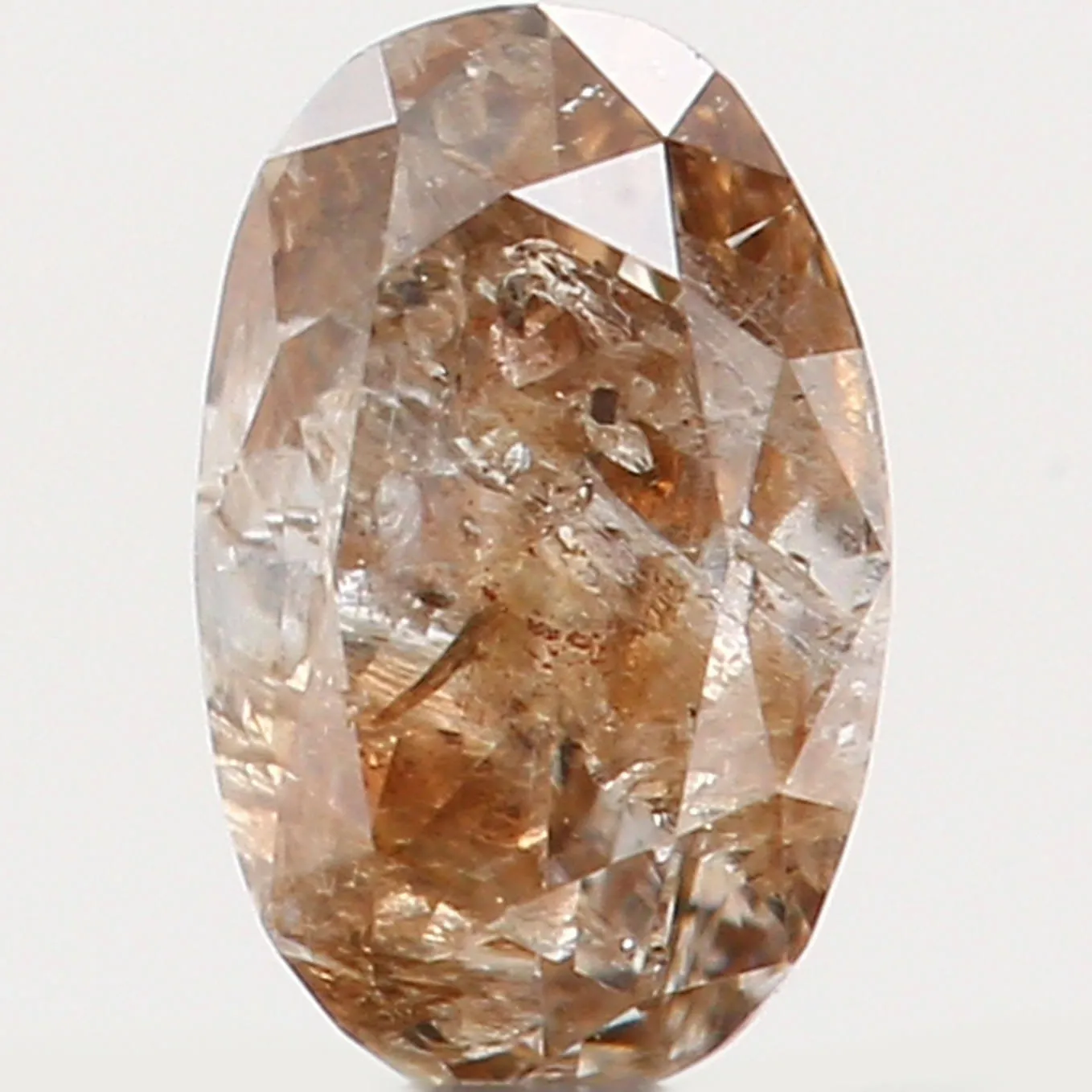 Natural Loose Diamond Oval Brown Color I2 Clarity 3.90 MM 0.13 Ct L5512