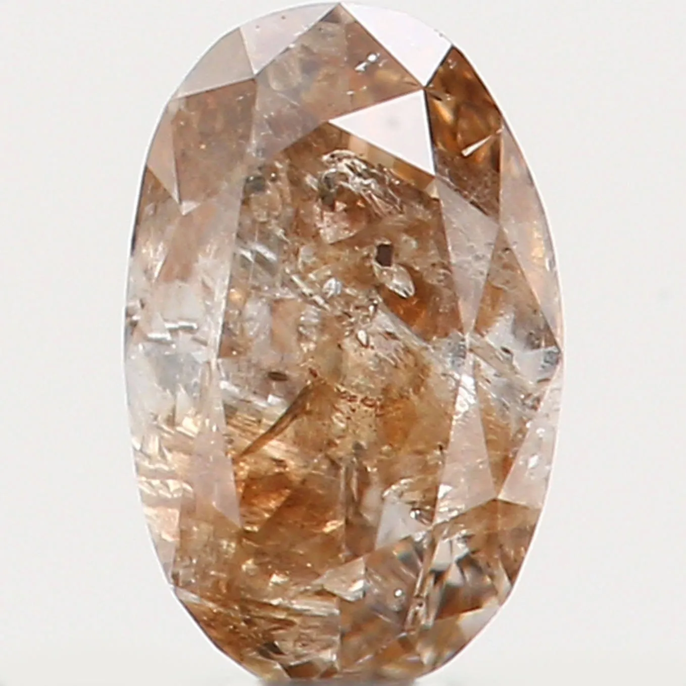 Natural Loose Diamond Oval Brown Color I2 Clarity 3.90 MM 0.13 Ct L5512