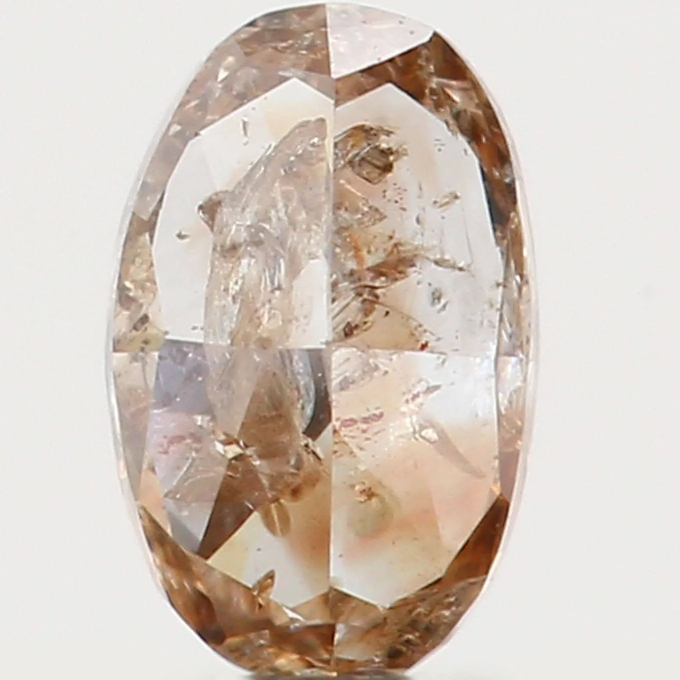 Natural Loose Diamond Oval Brown Color I2 Clarity 3.90 MM 0.13 Ct L5512