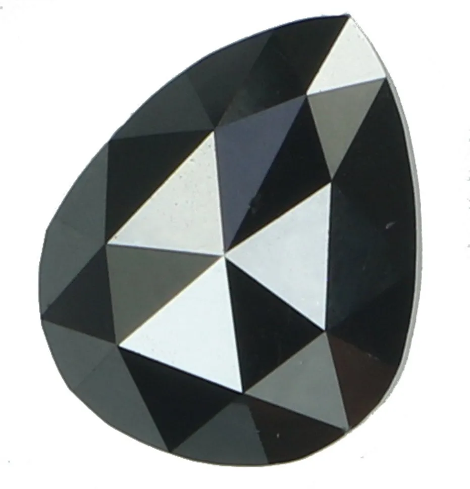 Natural Loose Diamond Pear Black Color I3 Clarity 7.10 MM 0.87 Ct KDL6775