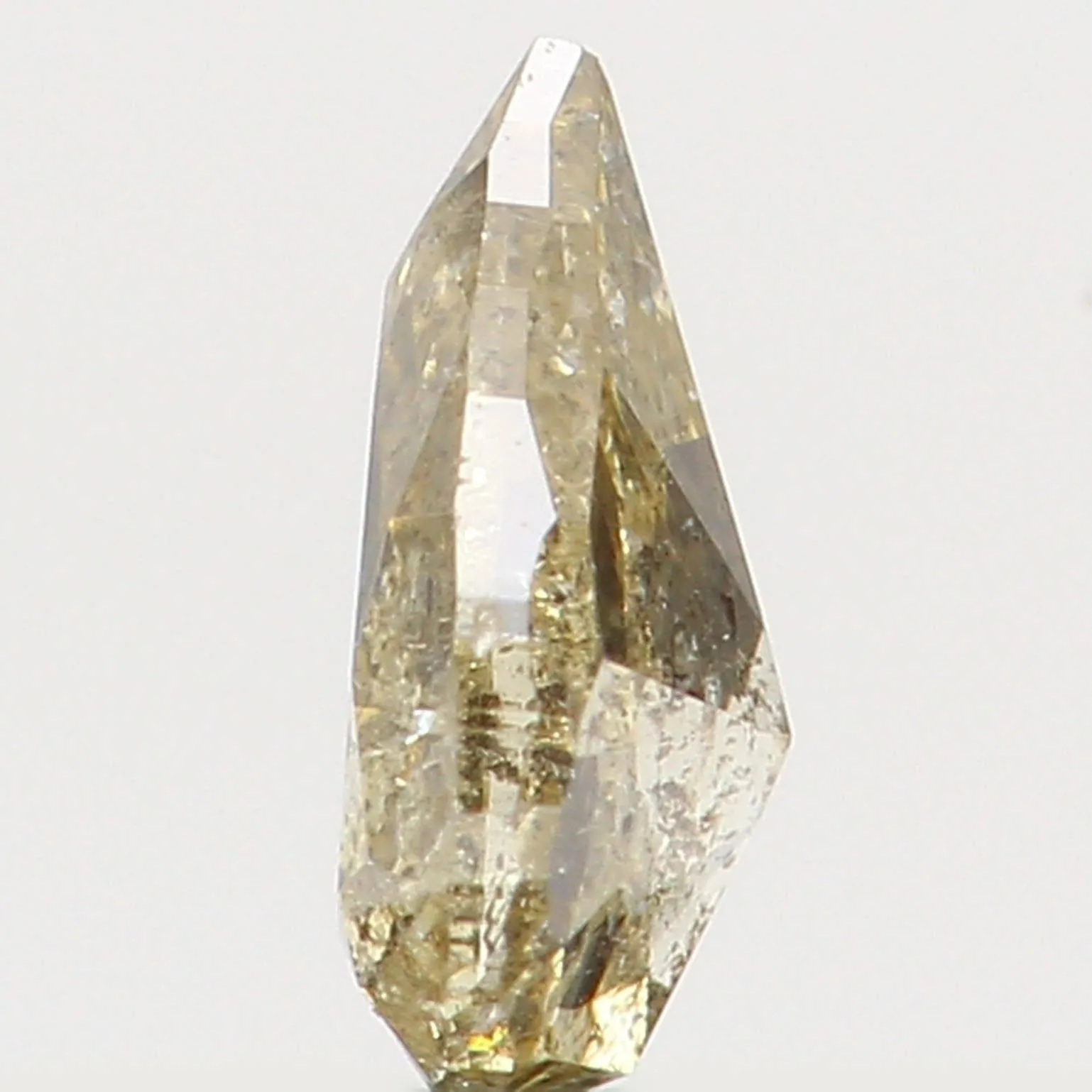 Natural Loose Diamond Pear Yellow Color I2 Clarity 4.20 MM 0.13 Ct KR874