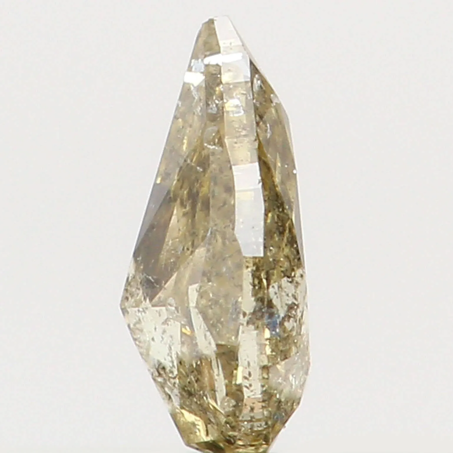 Natural Loose Diamond Pear Yellow Color I2 Clarity 4.20 MM 0.13 Ct KR874