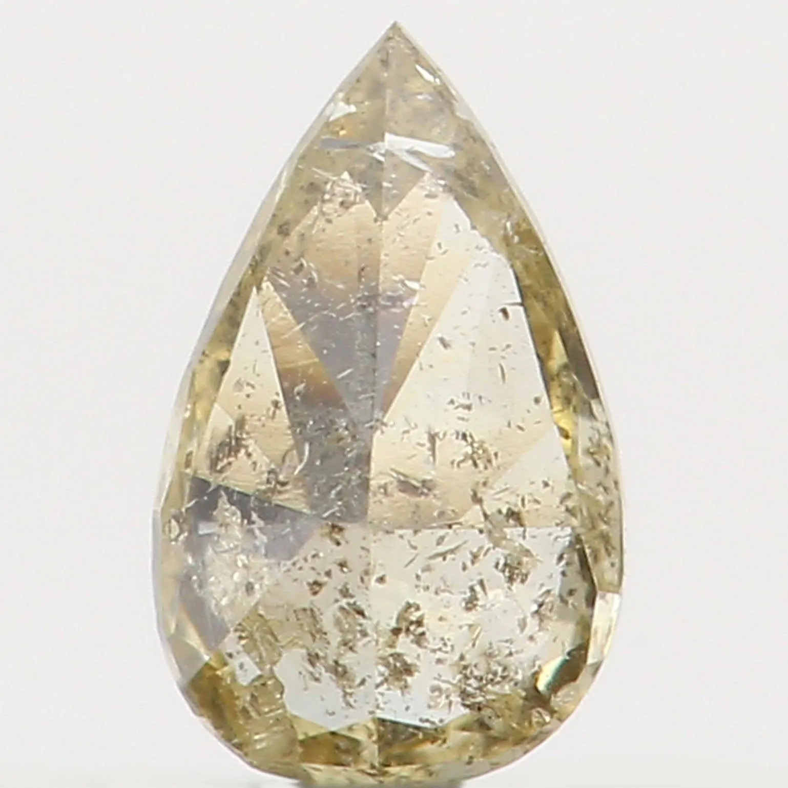 Natural Loose Diamond Pear Yellow Color I2 Clarity 4.20 MM 0.13 Ct KR874