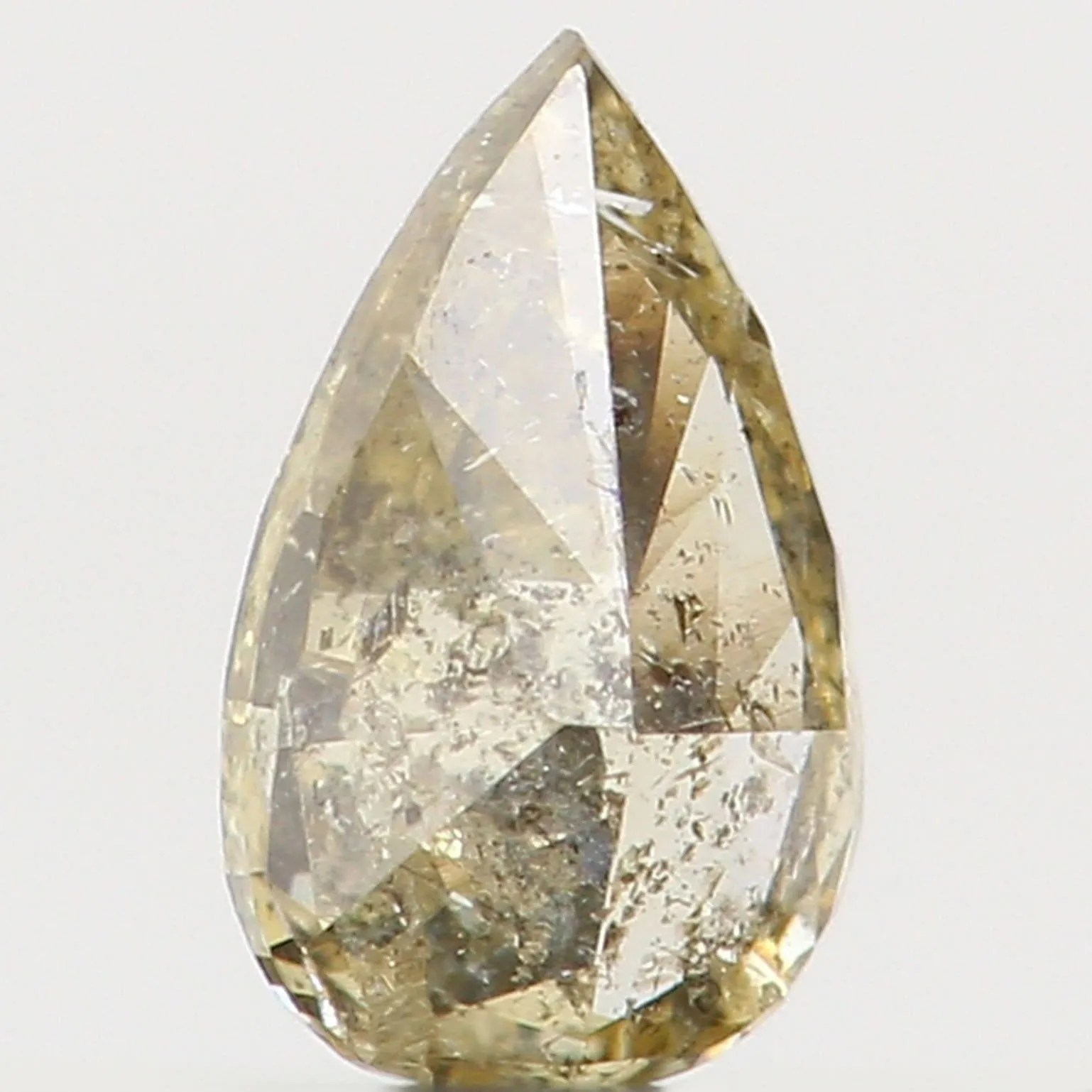 Natural Loose Diamond Pear Yellow Color I2 Clarity 4.20 MM 0.13 Ct KR874