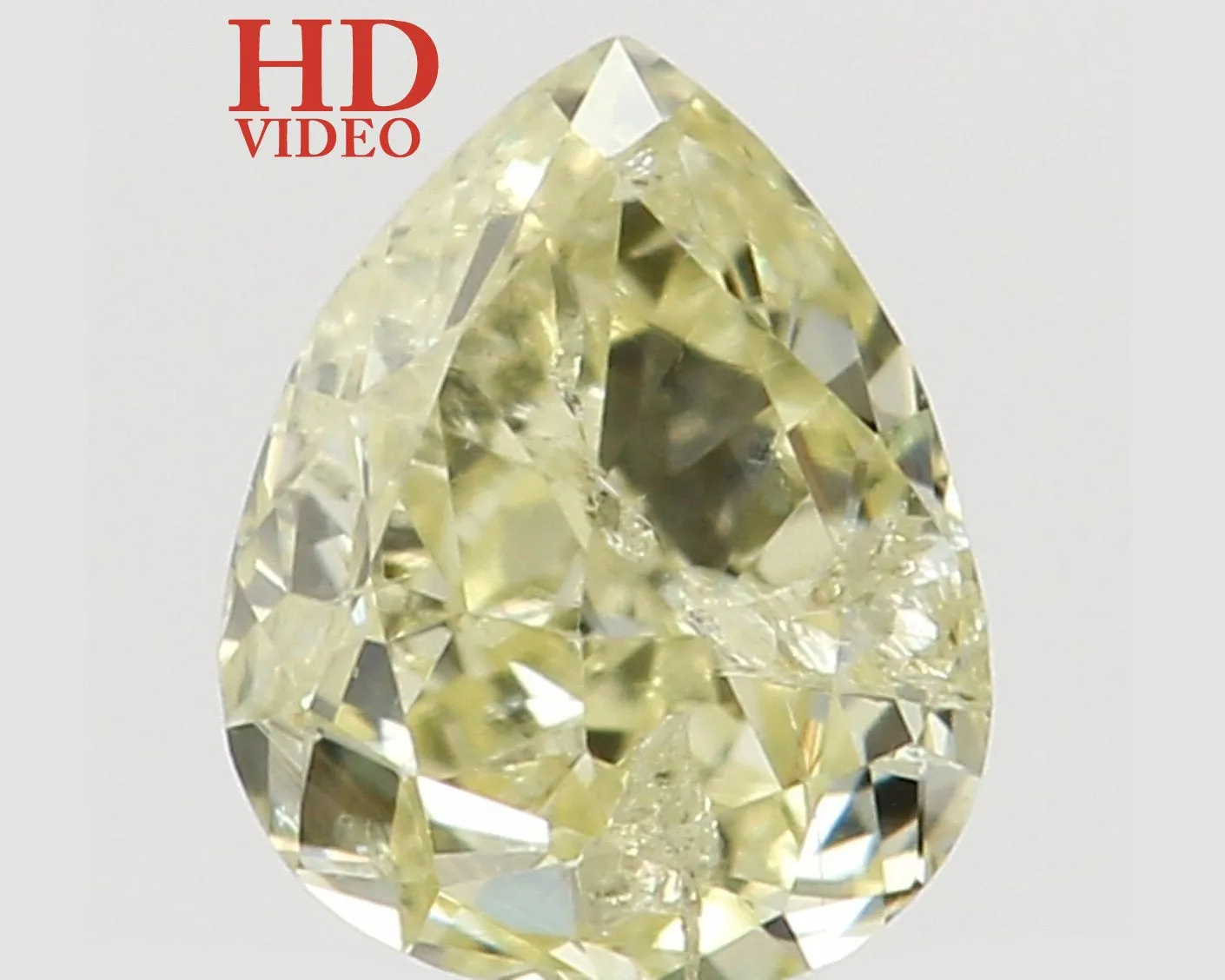 Natural Loose Diamond Pear Yellow Color SI1 Clarity 3.70 MM 0.16 Ct KR1432