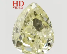 Natural Loose Diamond Pear Yellow Color SI1 Clarity 3.70 MM 0.16 Ct KR1432