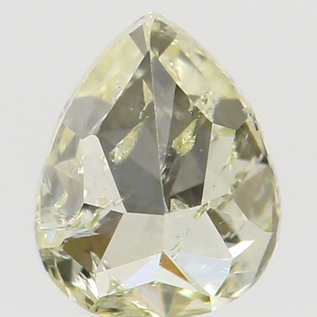 Natural Loose Diamond Pear Yellow Color SI1 Clarity 3.70 MM 0.16 Ct KR1432