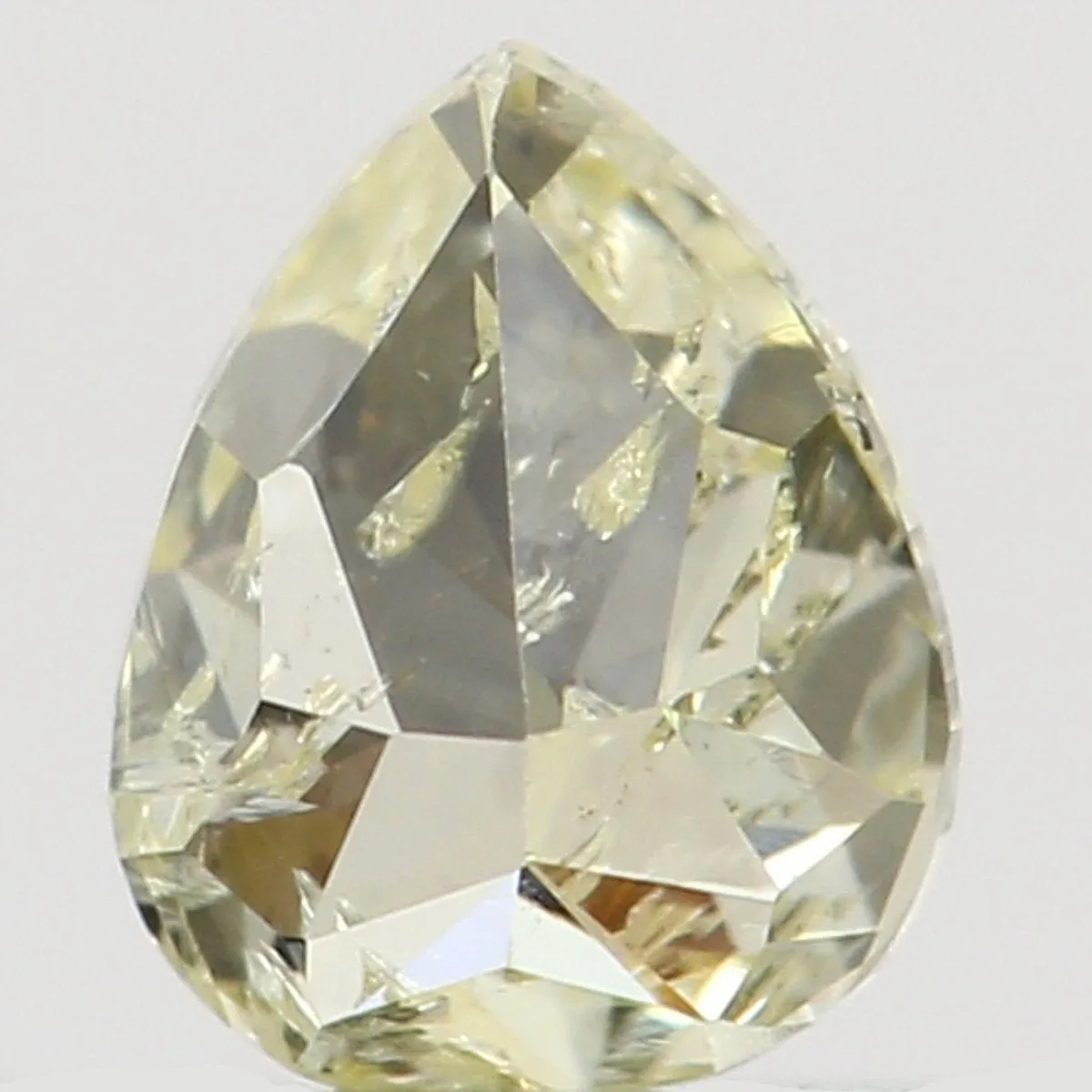 Natural Loose Diamond Pear Yellow Color SI1 Clarity 3.70 MM 0.16 Ct KR1432