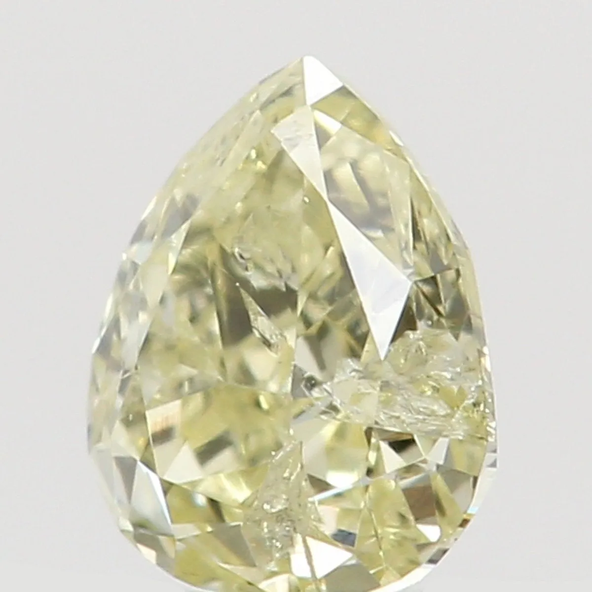 Natural Loose Diamond Pear Yellow Color SI1 Clarity 3.70 MM 0.16 Ct KR1432