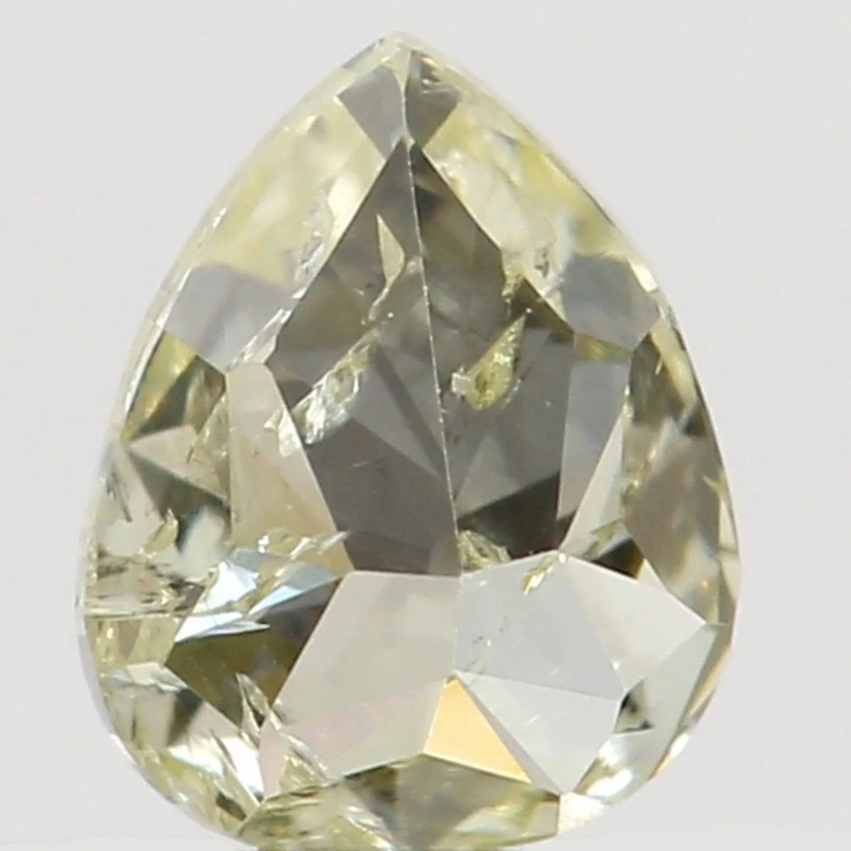 Natural Loose Diamond Pear Yellow Color SI1 Clarity 3.70 MM 0.16 Ct KR1432