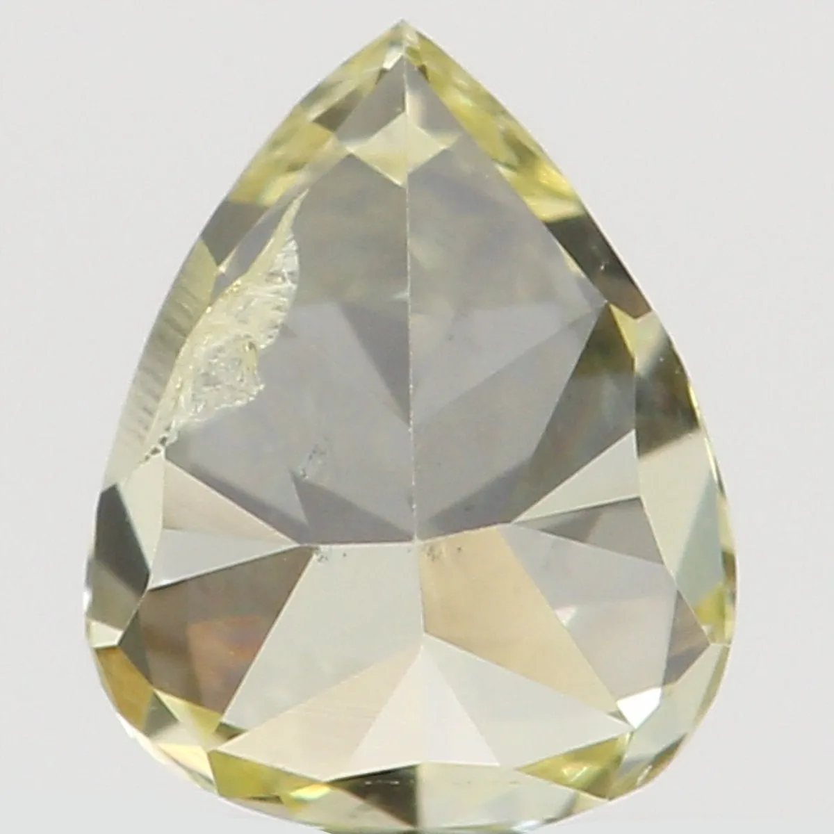 Natural Loose Diamond Pear Yellow Color SI1 Clarity 4.00 MM 0.19 Ct L6500