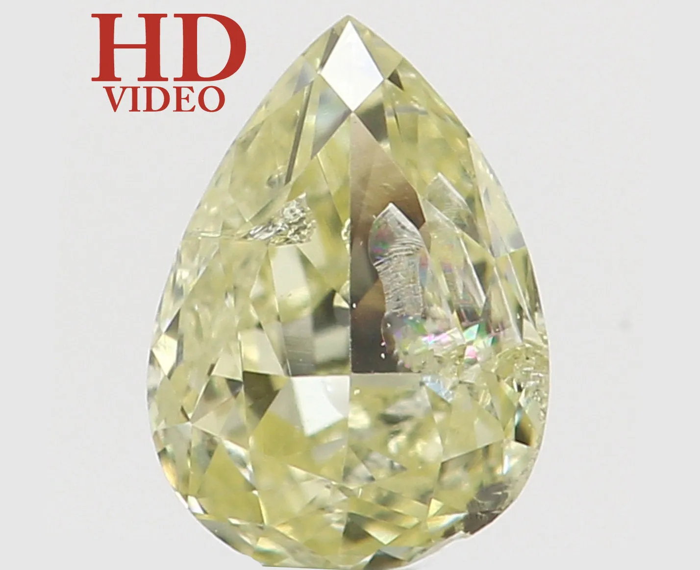 Natural Loose Diamond Pear Yellow Color SI1 Clarity 4.30 MM 0.17 Ct KR1409