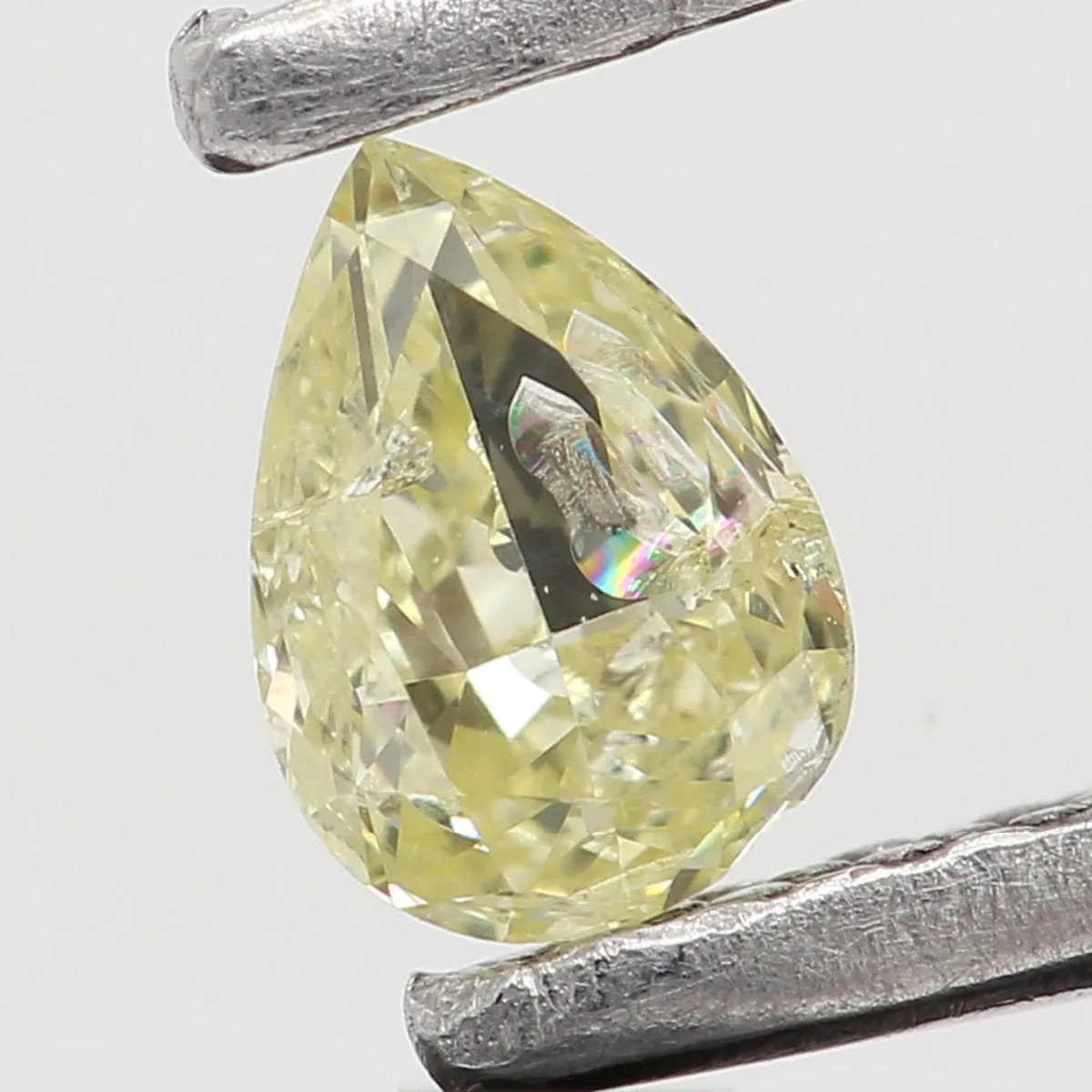 Natural Loose Diamond Pear Yellow Color SI1 Clarity 4.30 MM 0.17 Ct KR1409