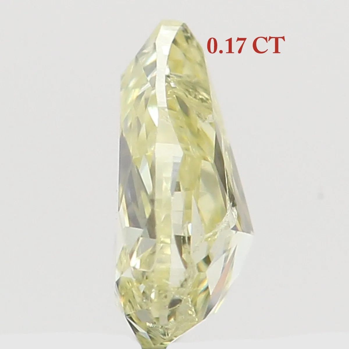 Natural Loose Diamond Pear Yellow Color SI1 Clarity 4.30 MM 0.17 Ct KR1409