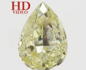 Natural Loose Diamond Pear Yellow Color SI1 Clarity 4.30 MM 0.17 Ct KR1409