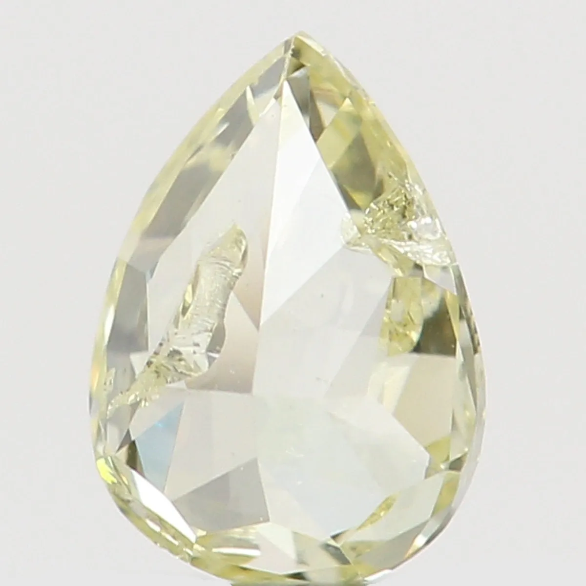 Natural Loose Diamond Pear Yellow Color SI1 Clarity 4.30 MM 0.17 Ct KR1409