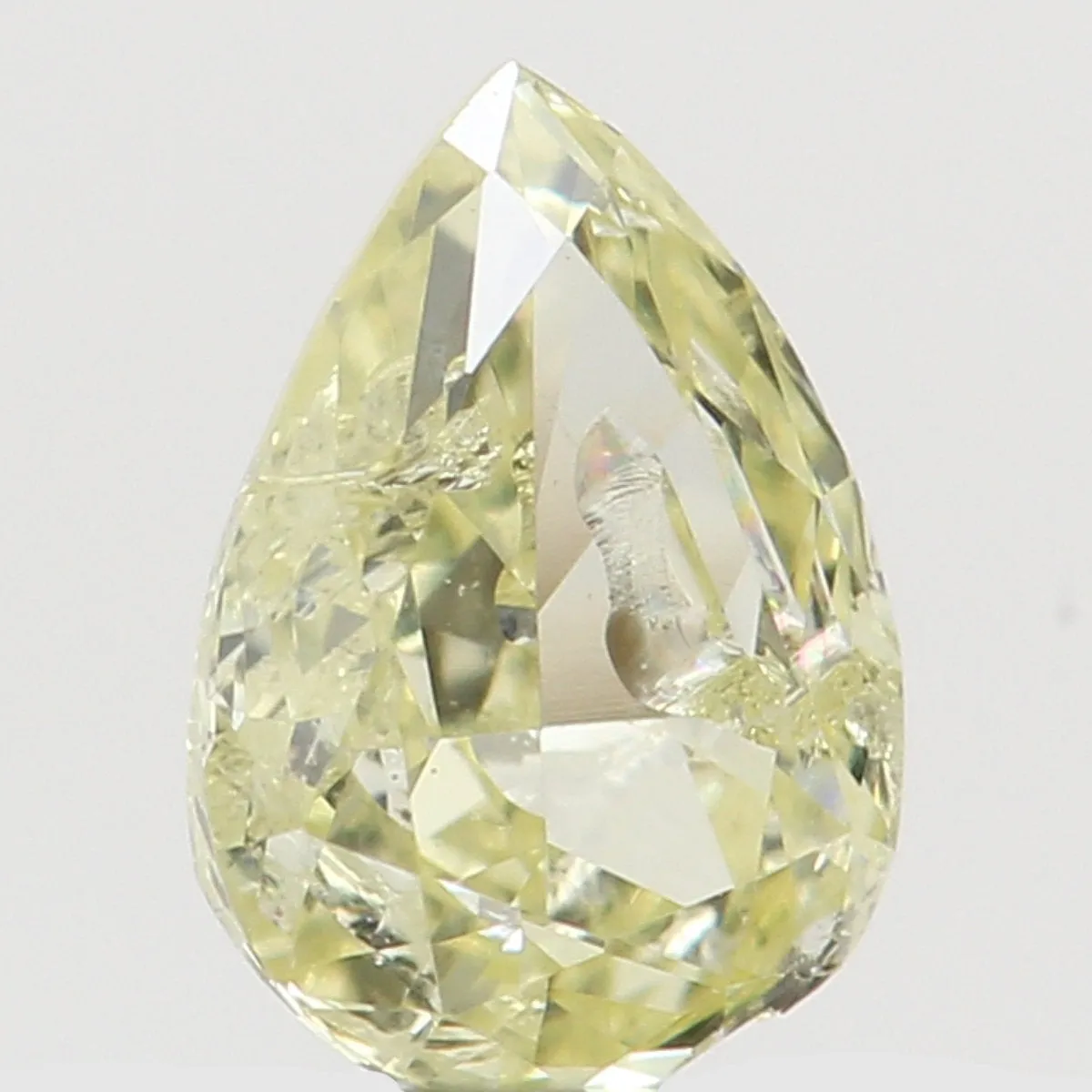 Natural Loose Diamond Pear Yellow Color SI1 Clarity 4.30 MM 0.17 Ct KR1409