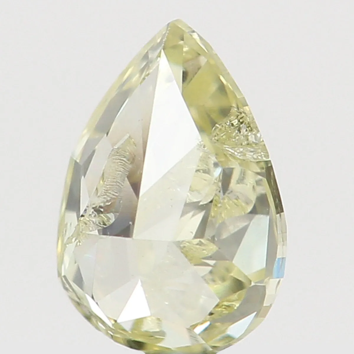 Natural Loose Diamond Pear Yellow Color SI1 Clarity 4.30 MM 0.17 Ct KR1409