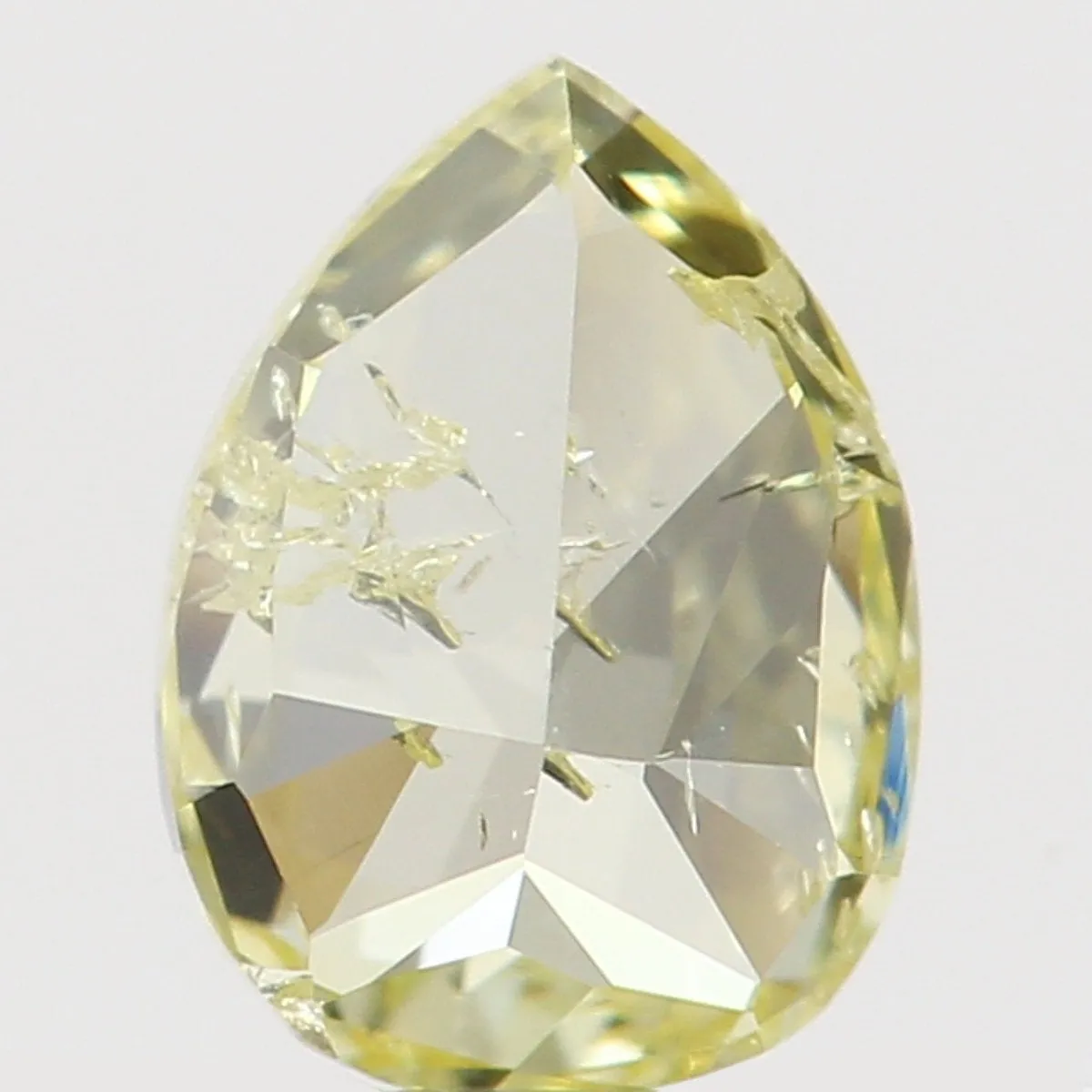 Natural Loose Diamond Pear Yellow Color SI2 Clarity 4.40 MM 0.21 Ct L6444