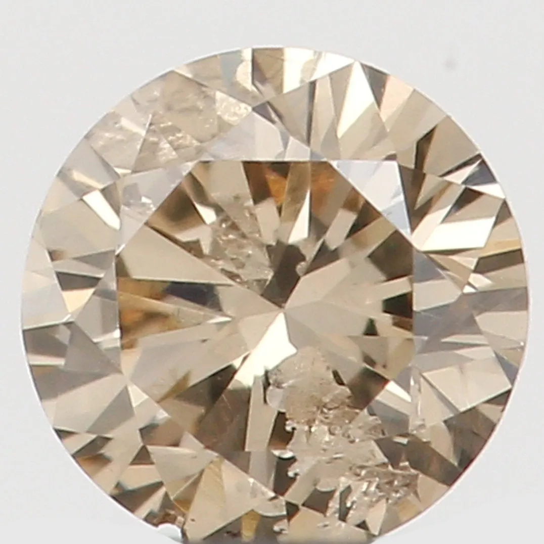 Natural Loose Diamond Round Brown Color SI2 Clarity 3.30 MM 0.13 Ct L5991