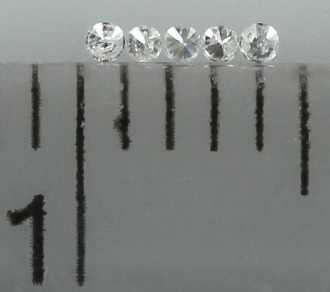 Natural Loose Diamond Round G H White I1 I3 Clarity 0.80 to 0.90 MM 100 Pcs Q03