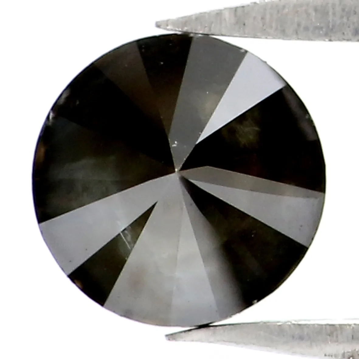 Natural Loose Round Diamond Black Grey Color 0.85 CT 5.70 MM Round Brilliant Cut Diamond KR2085