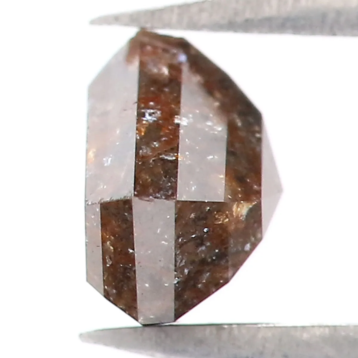 Natural Loose Shield Diamond Brown Black Color 0.83 CT 5.30 MM Shield Shape Rose Cut Diamond L5421