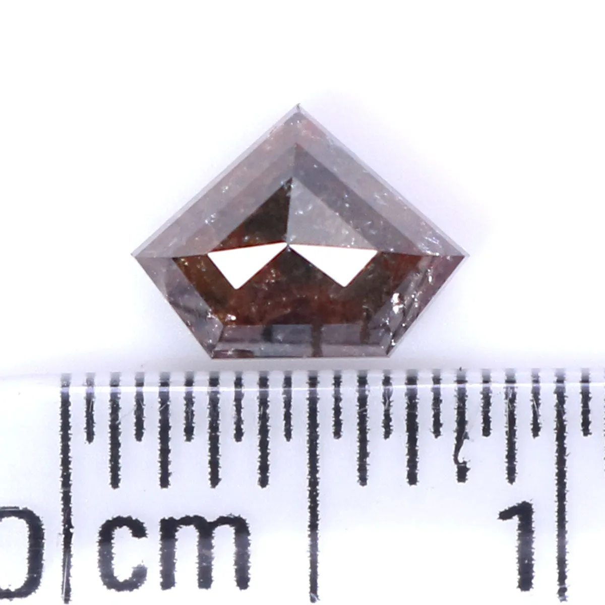 Natural Loose Shield Diamond Brown Black Color 0.83 CT 5.30 MM Shield Shape Rose Cut Diamond L5421