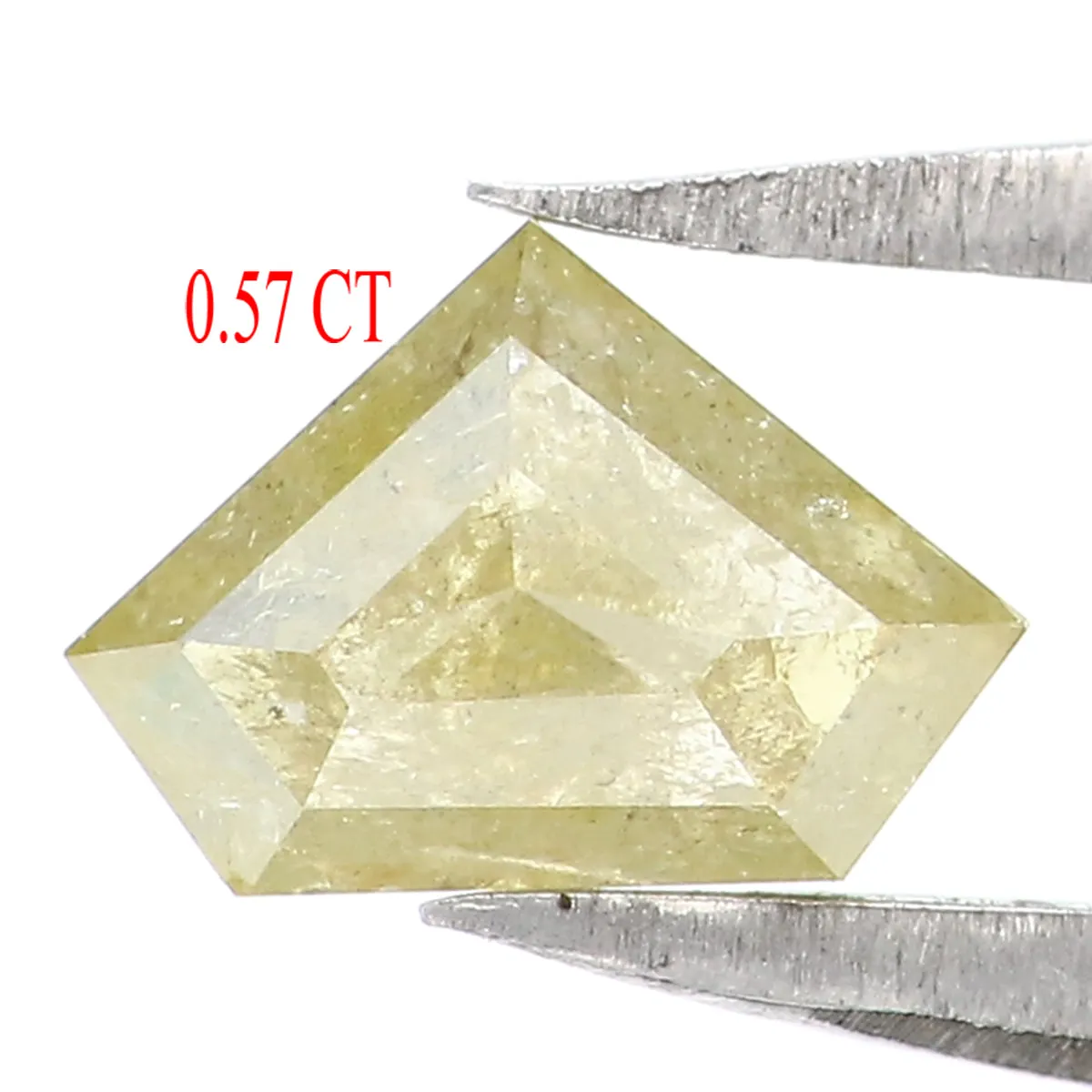 Natural Loose Shield Diamond Yellow Color 0.57 CT 4.50 MM Shield Shape Rose Cut Diamond L1963