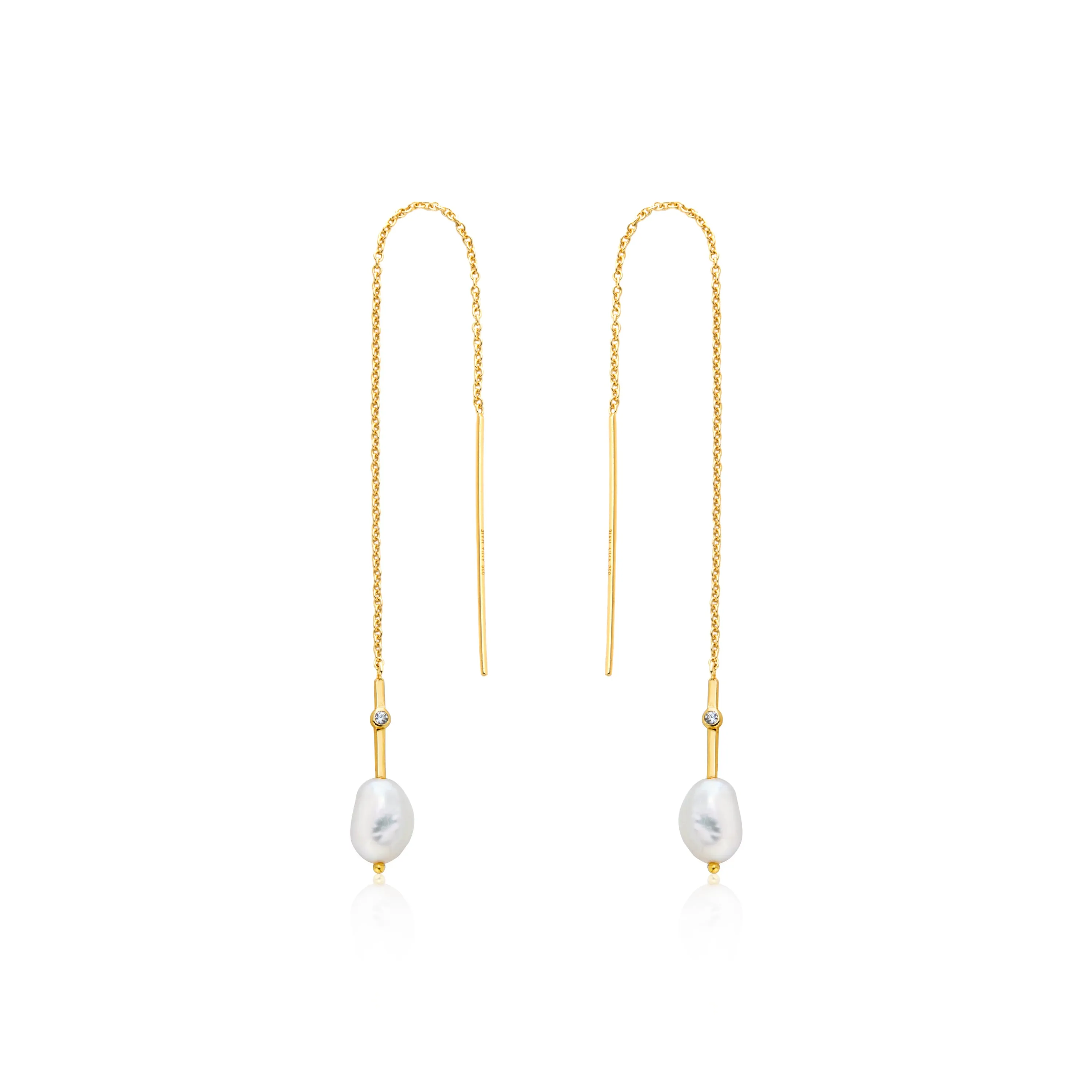 PEARL THREADER EARRINGS