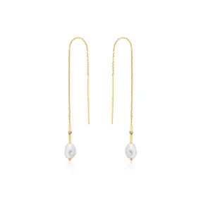 PEARL THREADER EARRINGS