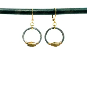 Petit Black Gold Hoop Earrings