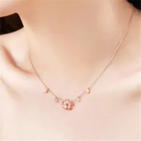 Pink Flower Necklace MK18644