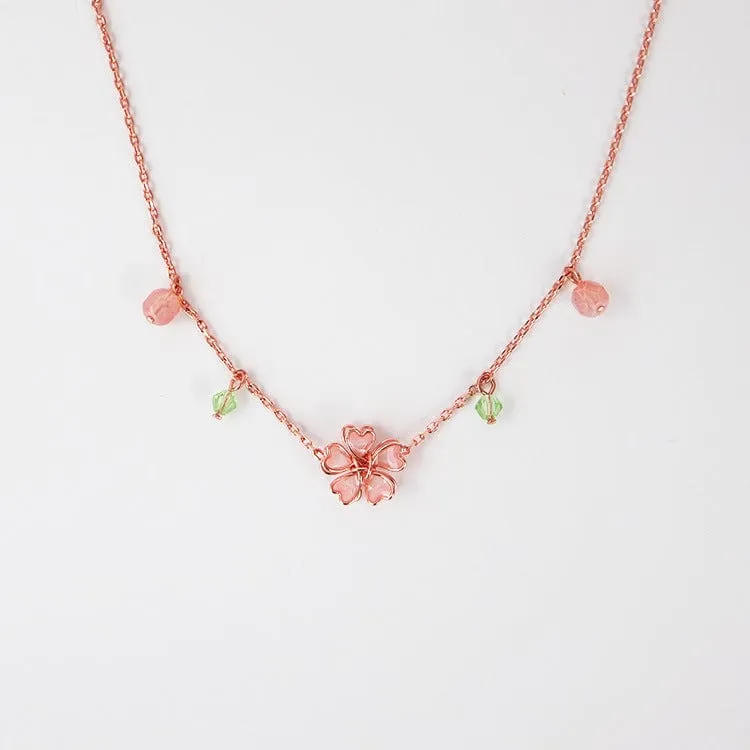 Pink Flower Necklace MK18644