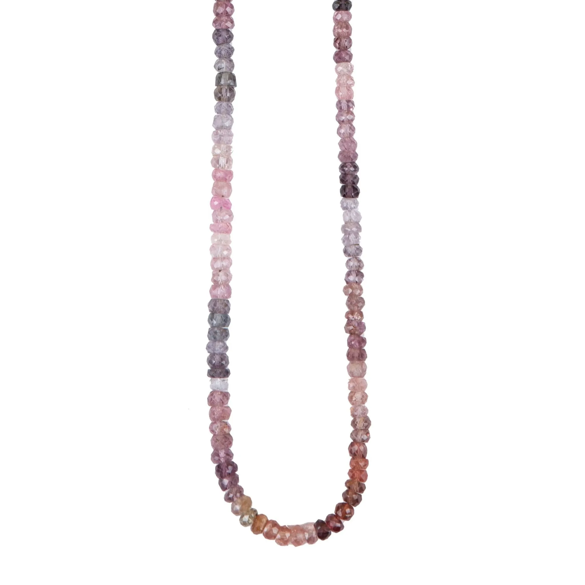 Plum Spinel Beaded Necklace - 20 Length