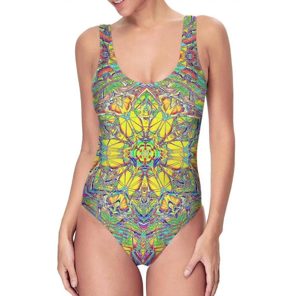 POLYRYHTM GLITCH DMT ONE PIECE SWIMSUIT