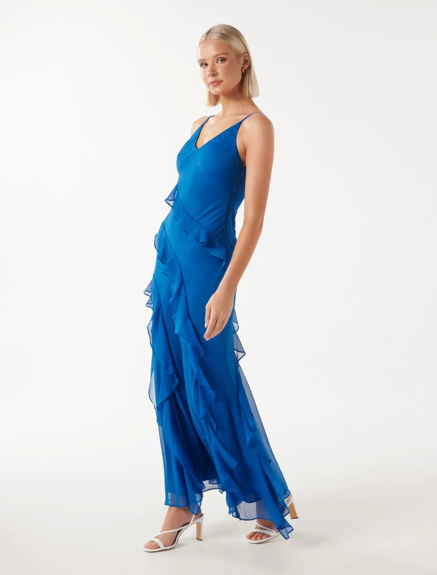 Poppy Asymm Ruffle Dress