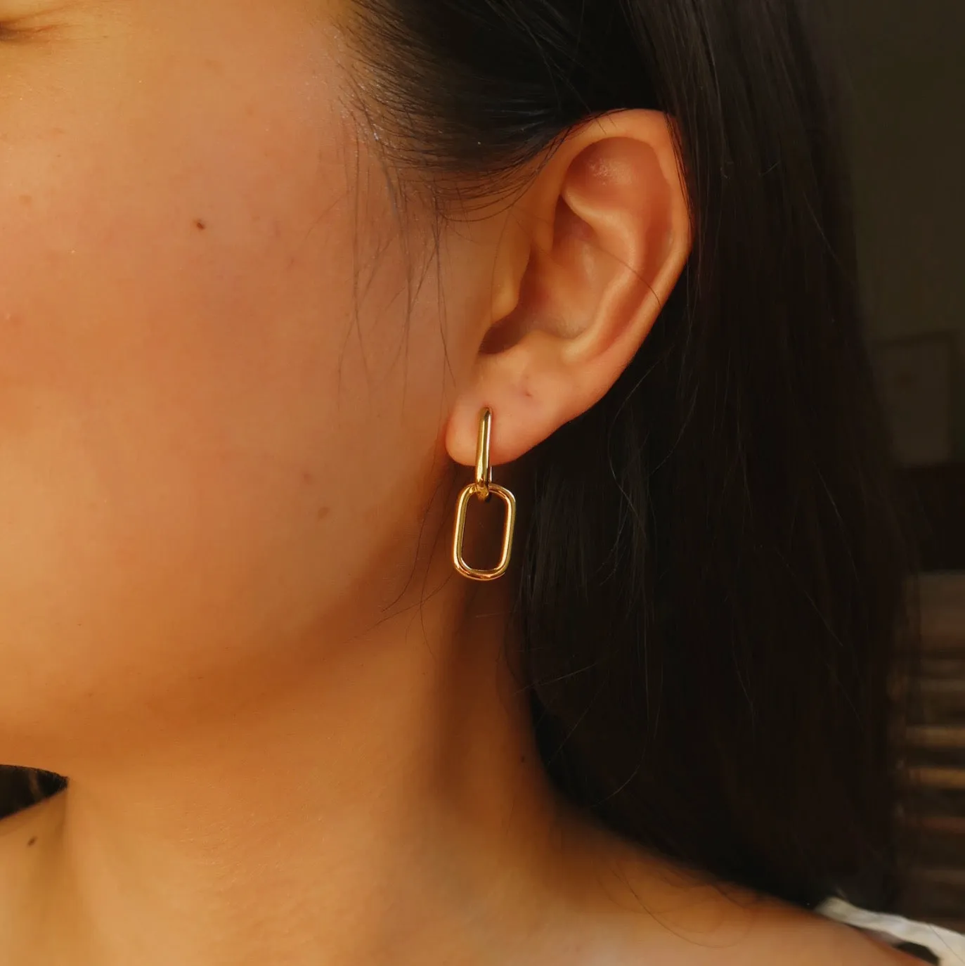 PRE-ORDER Oval Link Hoop Earrings