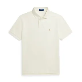 Ralph Lauren - Custom Slim Fit Mesh Polo Shirt in Cream