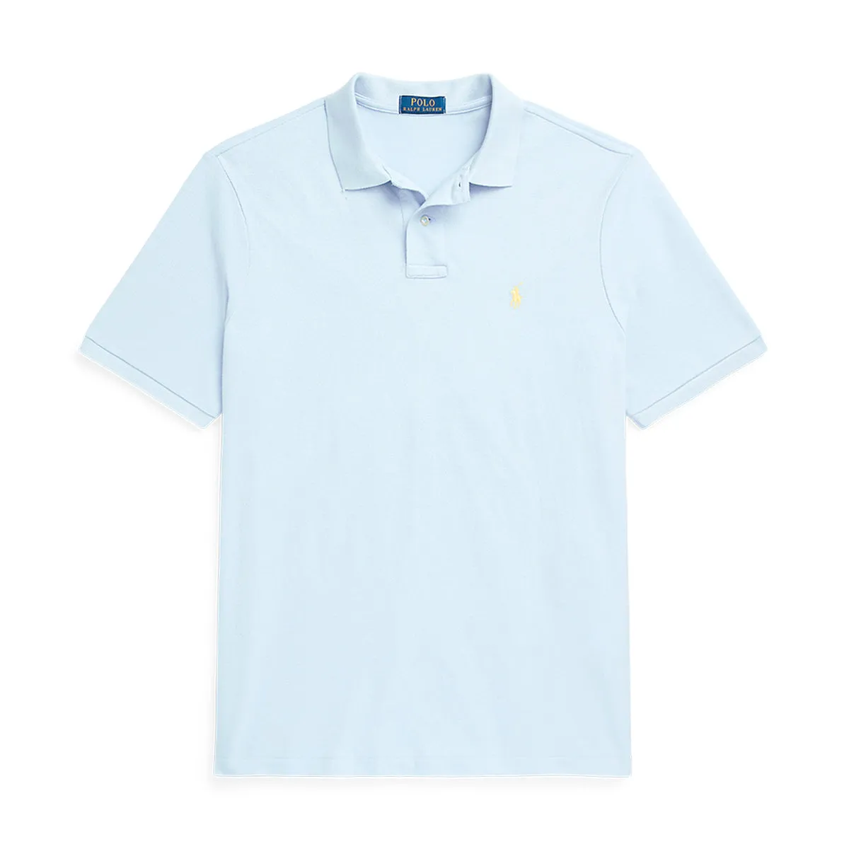 Ralph Lauren - Custom Slim Fit Mesh Polo Shirt in Pale Blue